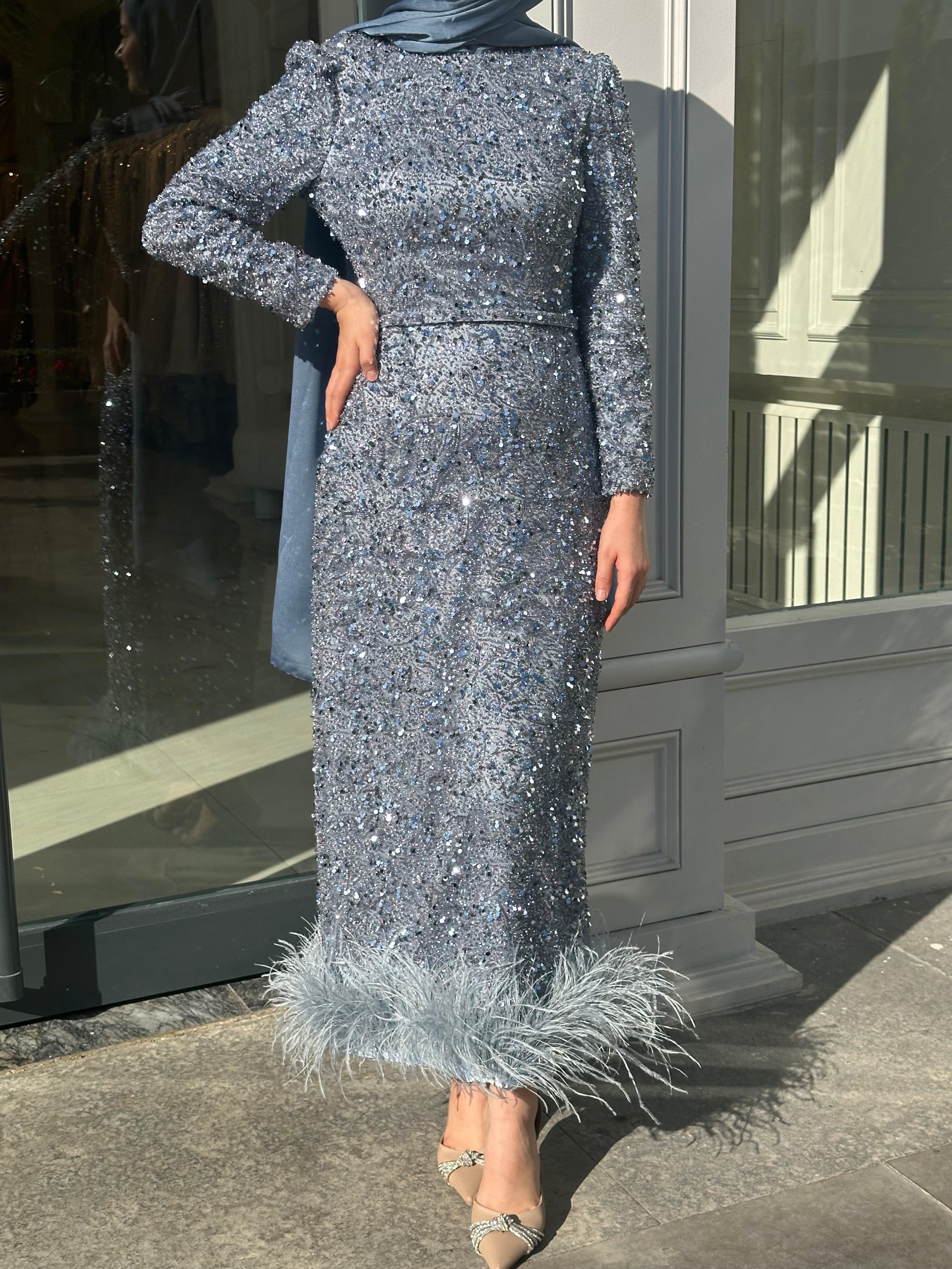 Alessa İndigo Kalem Elbise - MyRentalDress
