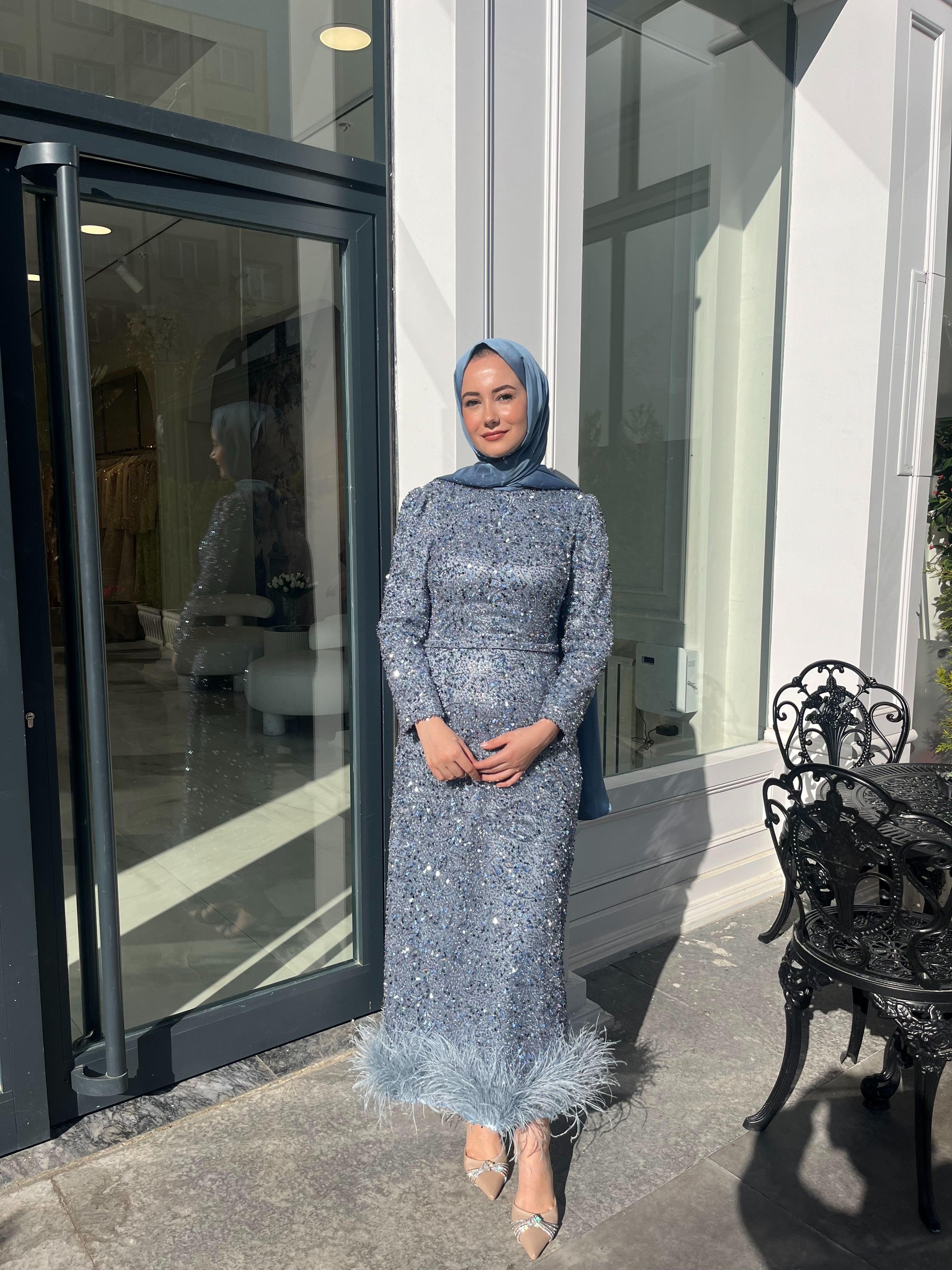 Alessa İndigo Kalem Elbise - MyRentalDress