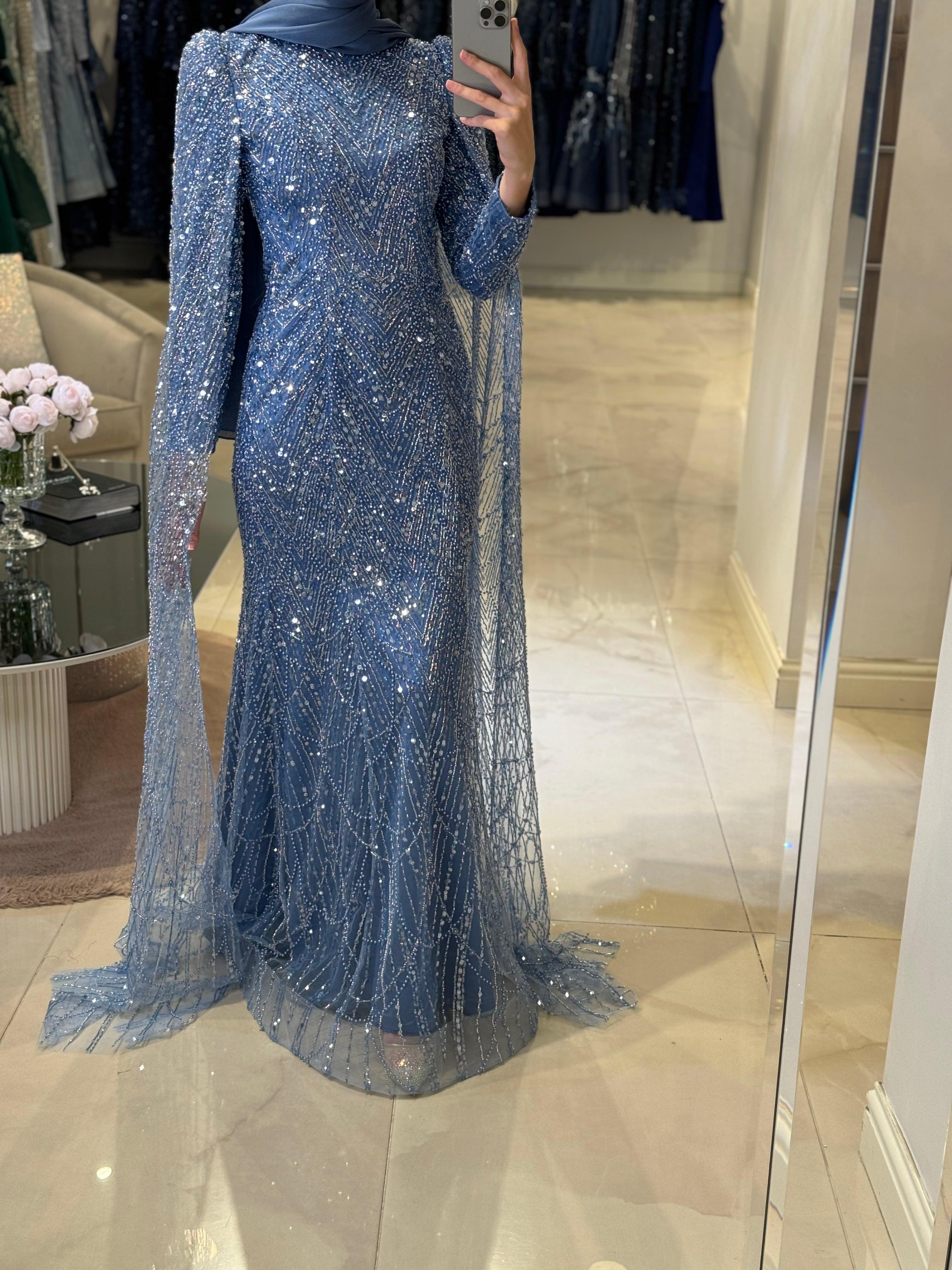 Elsa Özel Dikim Pelerinli Elbise - MyRentalDress