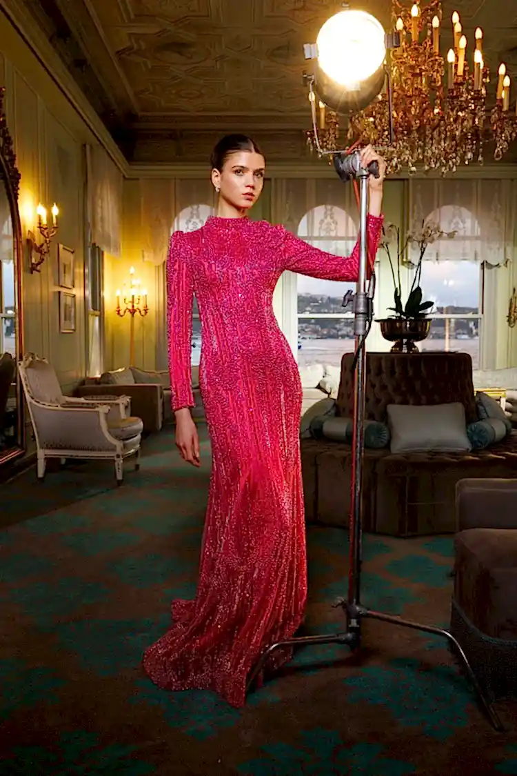 Eternal Fuşya Kuyruklu Elbise - MyRentalDress