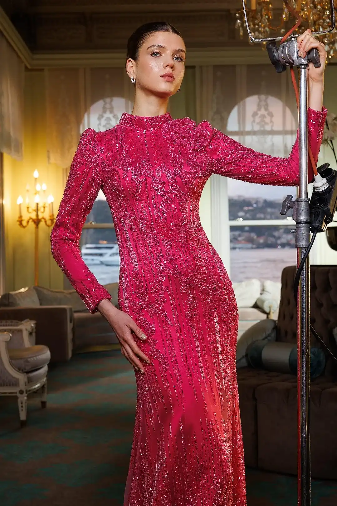 Eternal Fuşya Kuyruklu Elbise - MyRentalDress