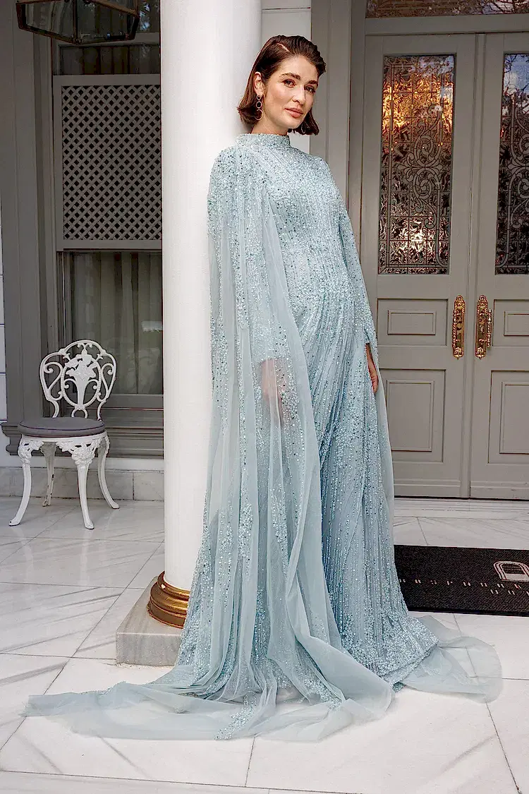 Midnight Pelerinli Elbise - MyRentalDress