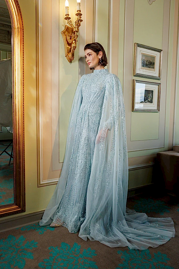 Midnight Pelerinli Elbise - MyRentalDress