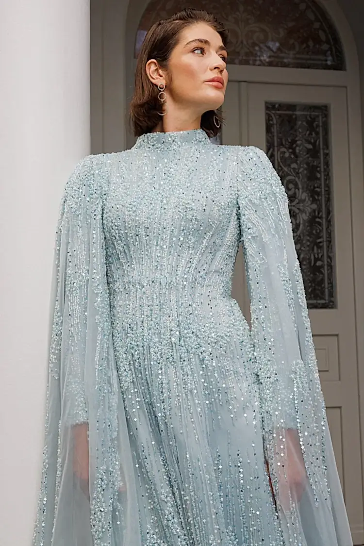 Midnight Pelerinli Elbise - MyRentalDress