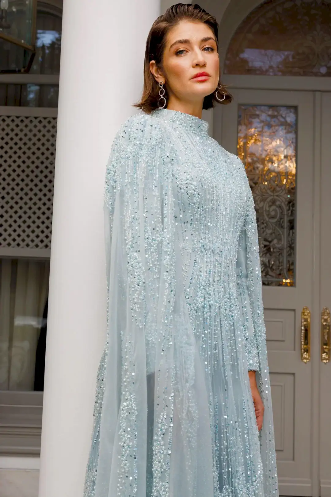 Midnight Pelerinli Elbise - MyRentalDress