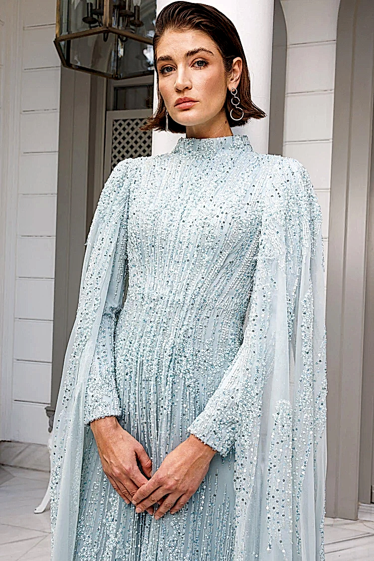 Midnight Pelerinli Elbise - MyRentalDress