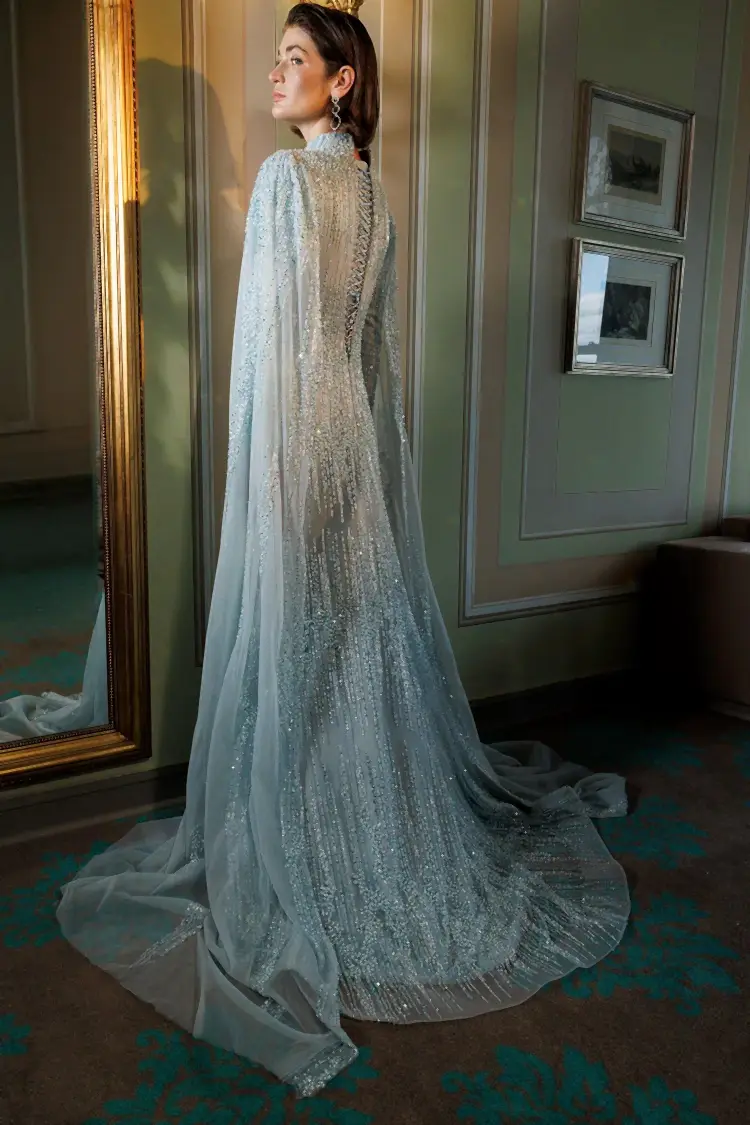 Midnight Pelerinli Elbise - MyRentalDress