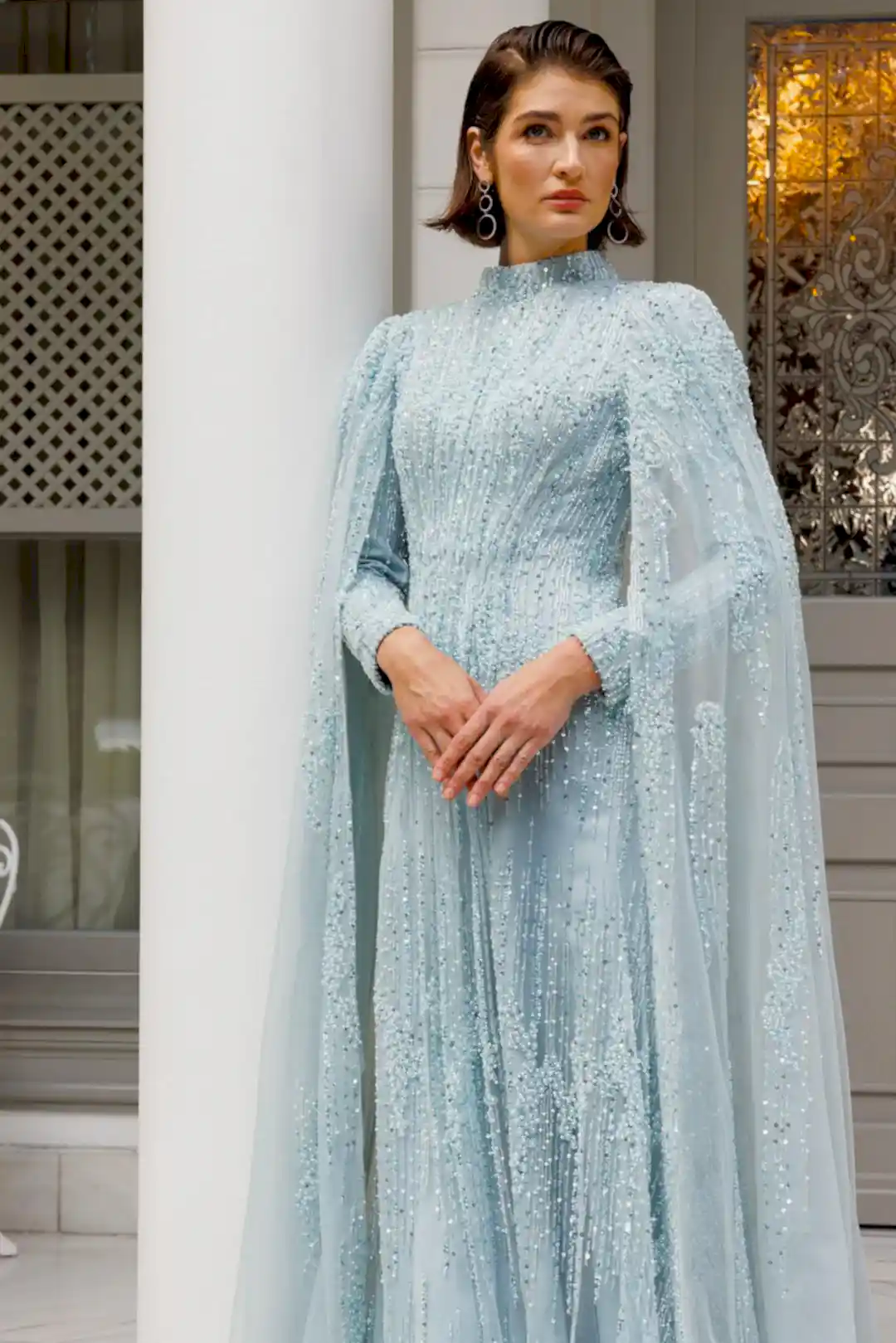 Midnight Pelerinli Elbise - MyRentalDress