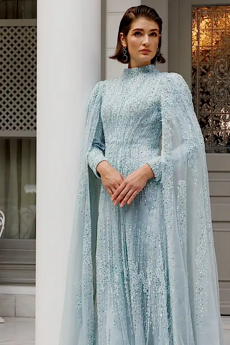 Midnight Pelerinli Elbise - MyRentalDress