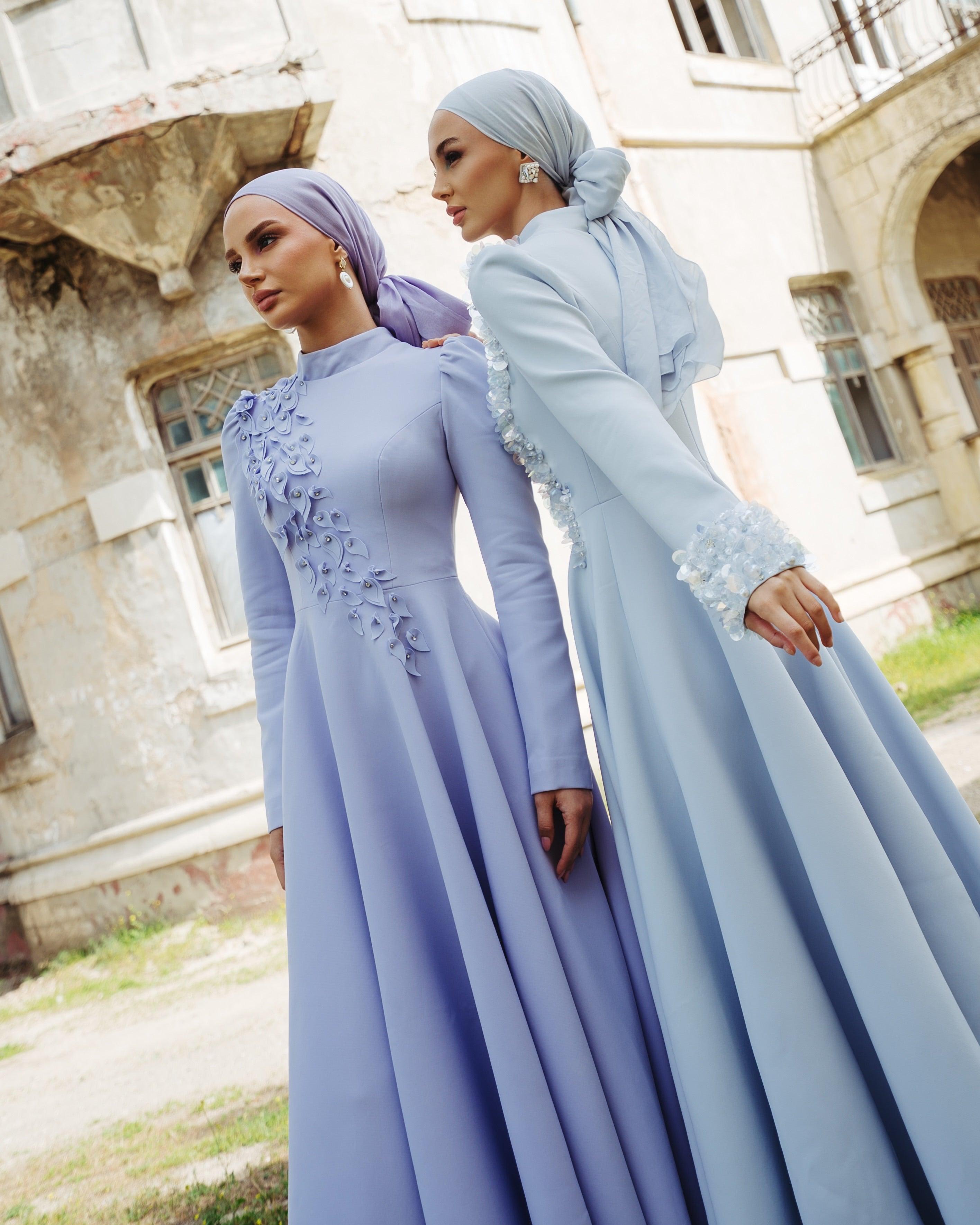 Zuki Gri Midi Boy Elbise - MyRentalDress