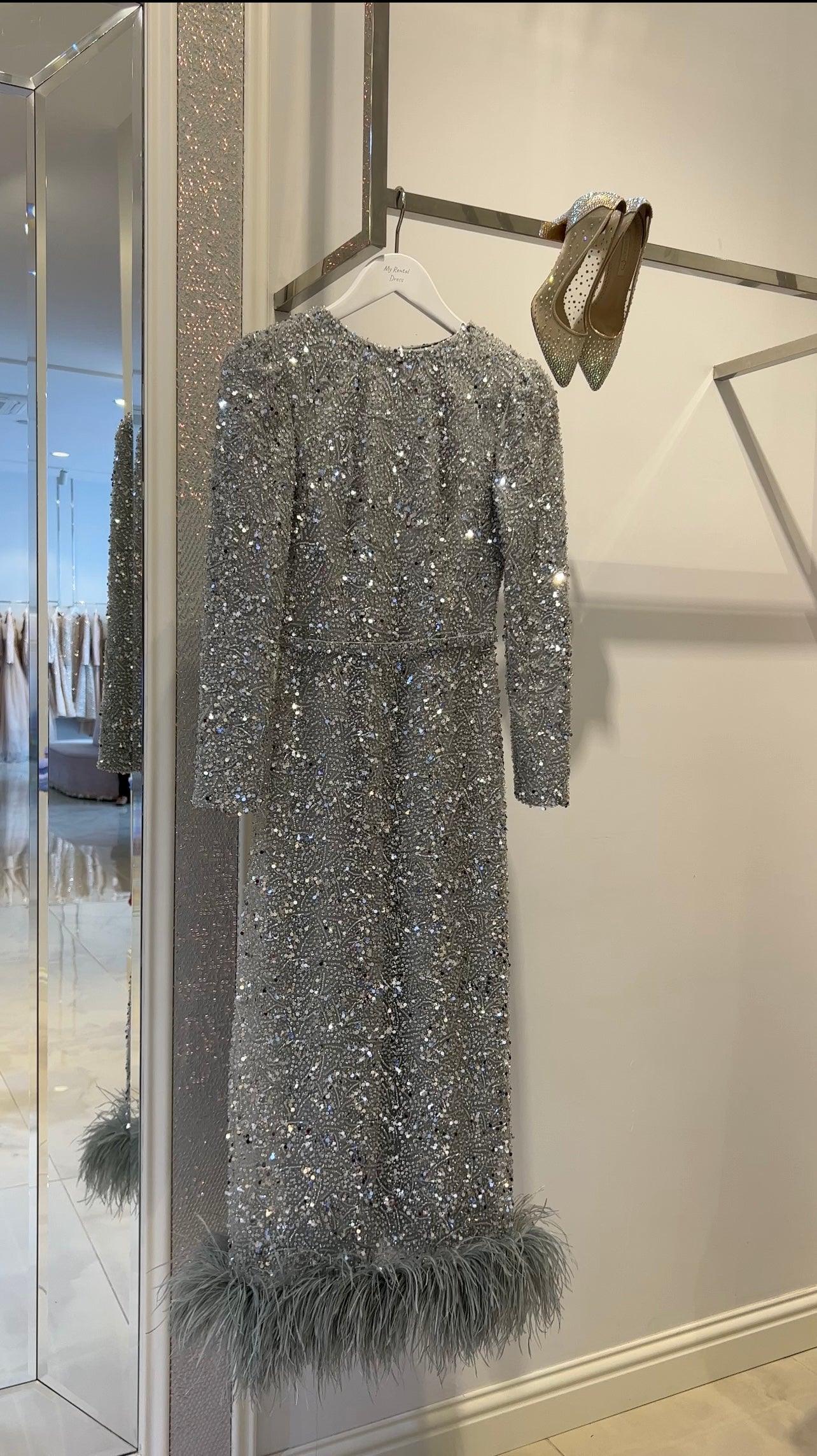 Alessa Gri Kalem Elbise - MyRentalDress