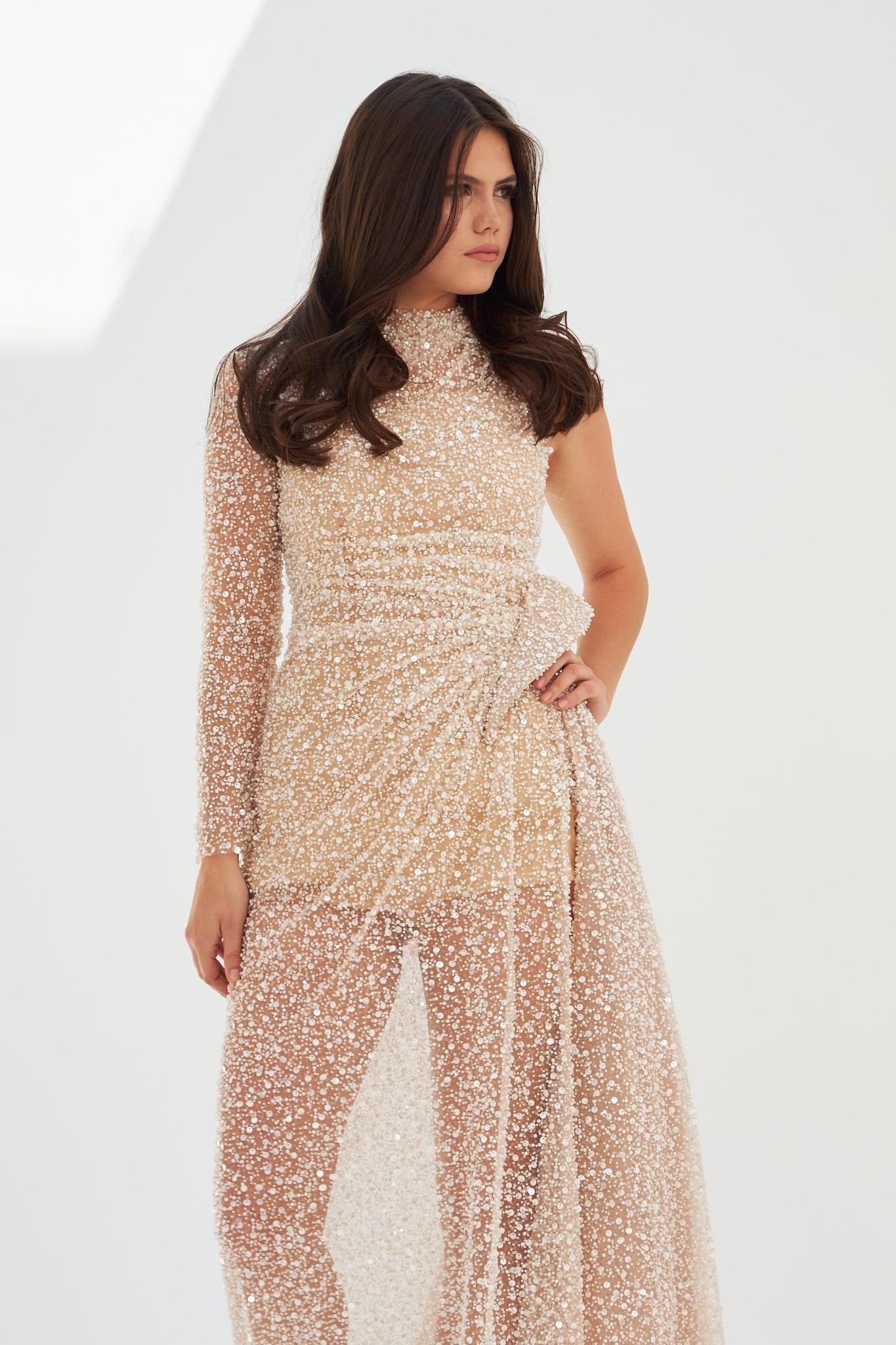 Daisy Özel Dikim Yırtmaçlı Elbise - MyRentalDress