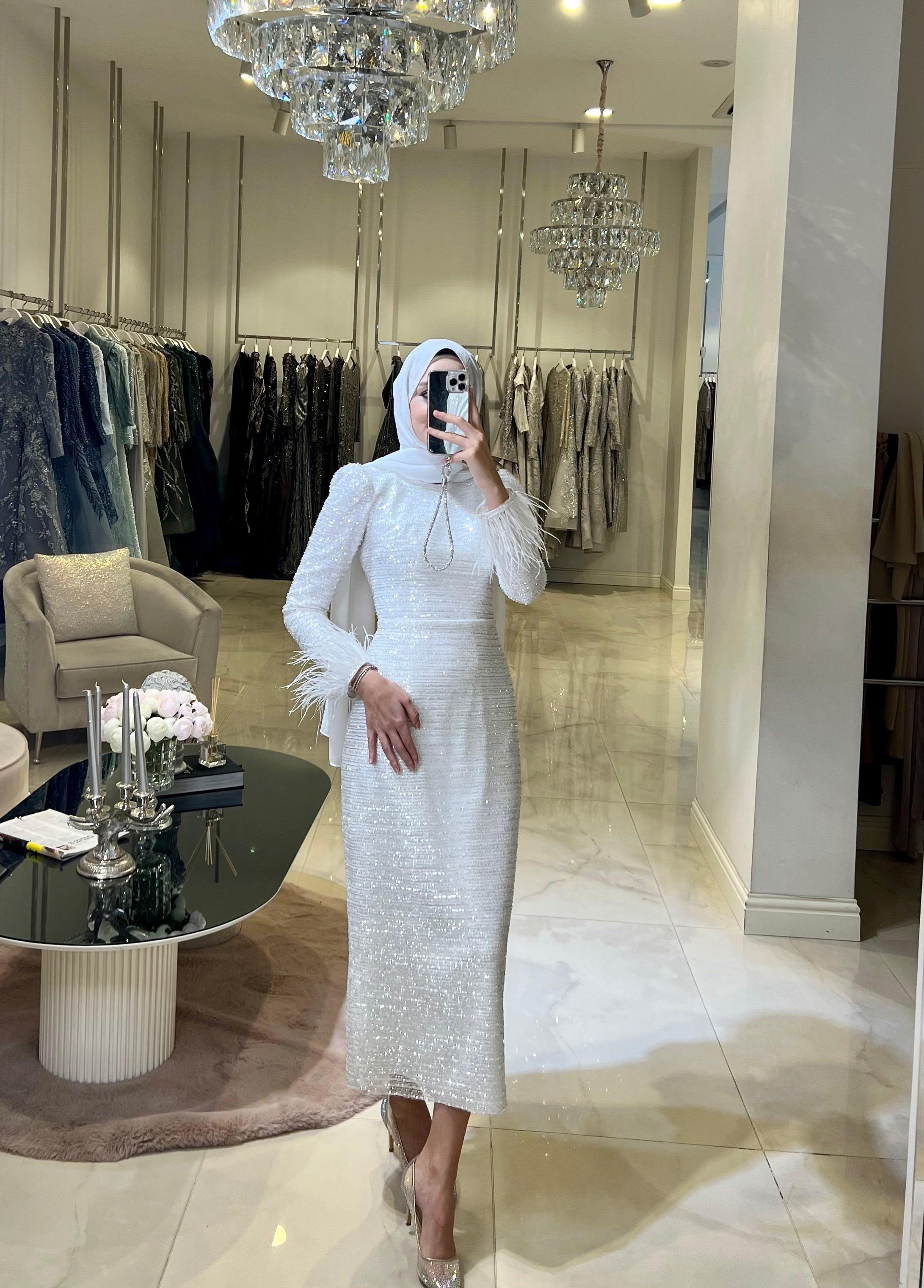 Harper Beyaz Kalem Elbise - MyRentalDress