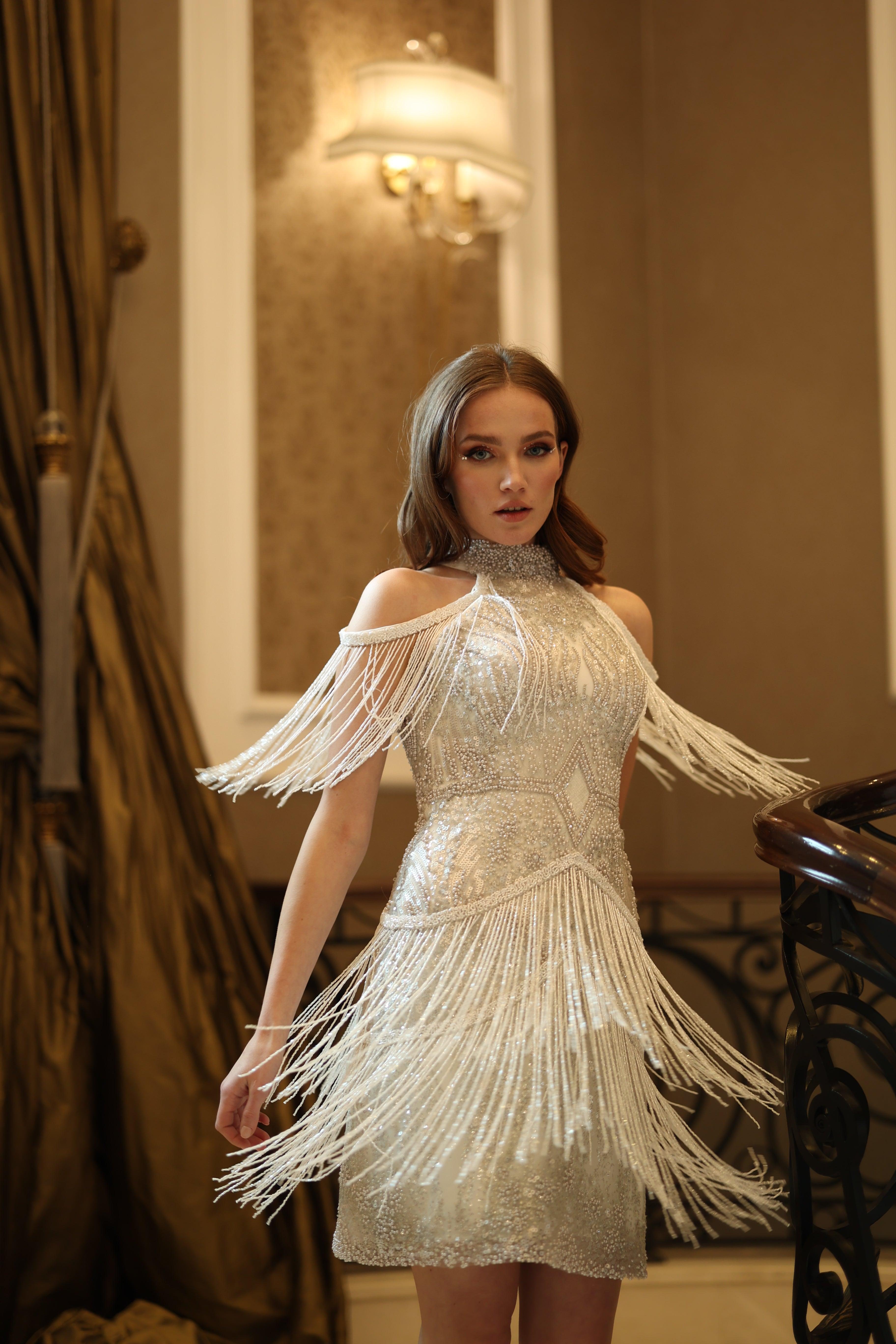 Lara Taş Püsküllü Elbise - MyRentalDress