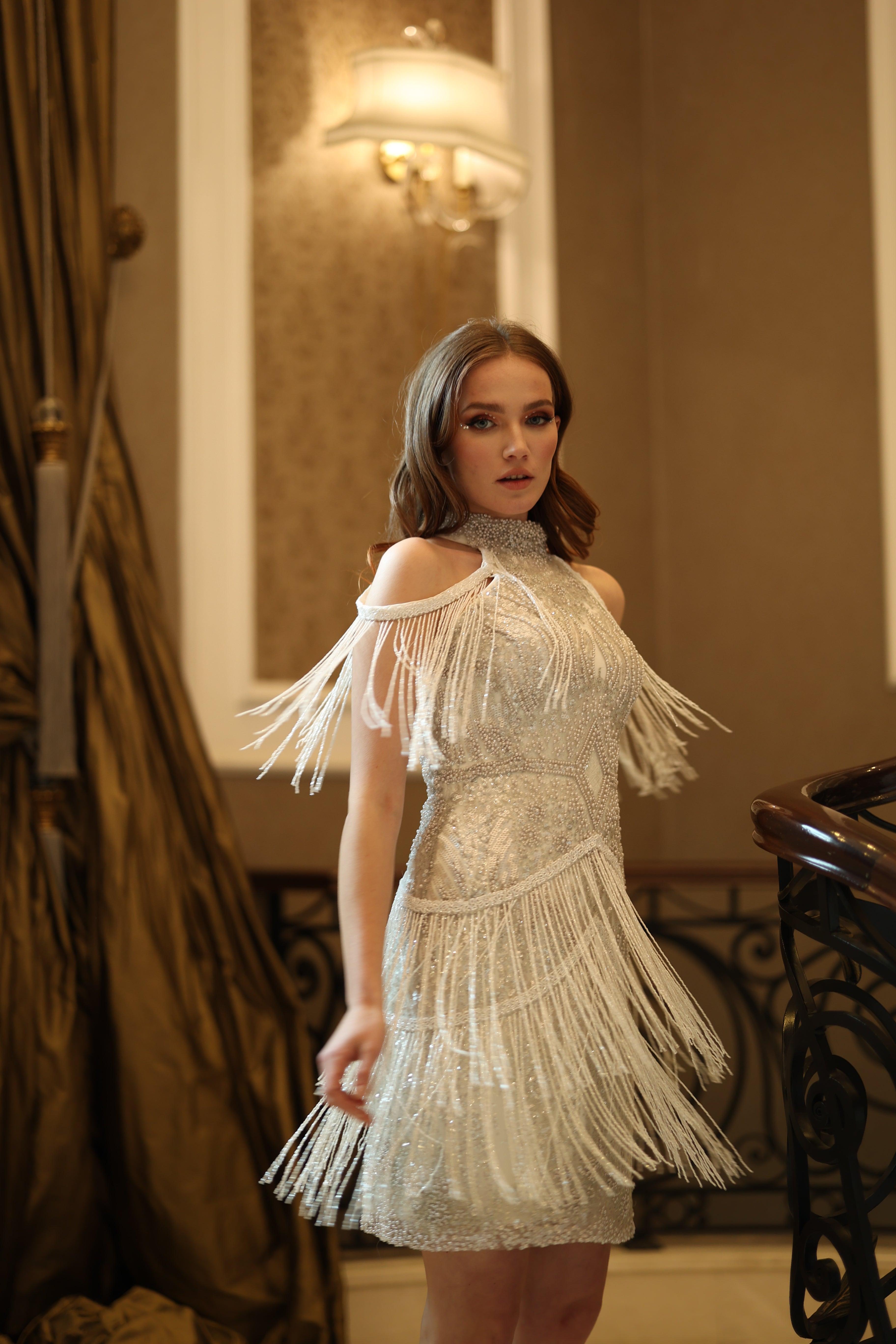 Lara Taş Püsküllü Elbise - MyRentalDress