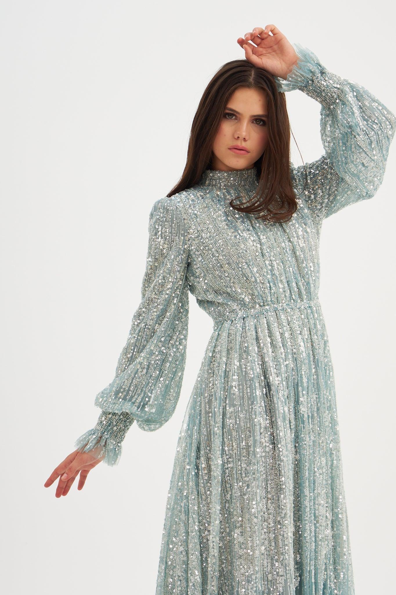Light Özel Dikim İşlemeli Elbise - MyRentalDress