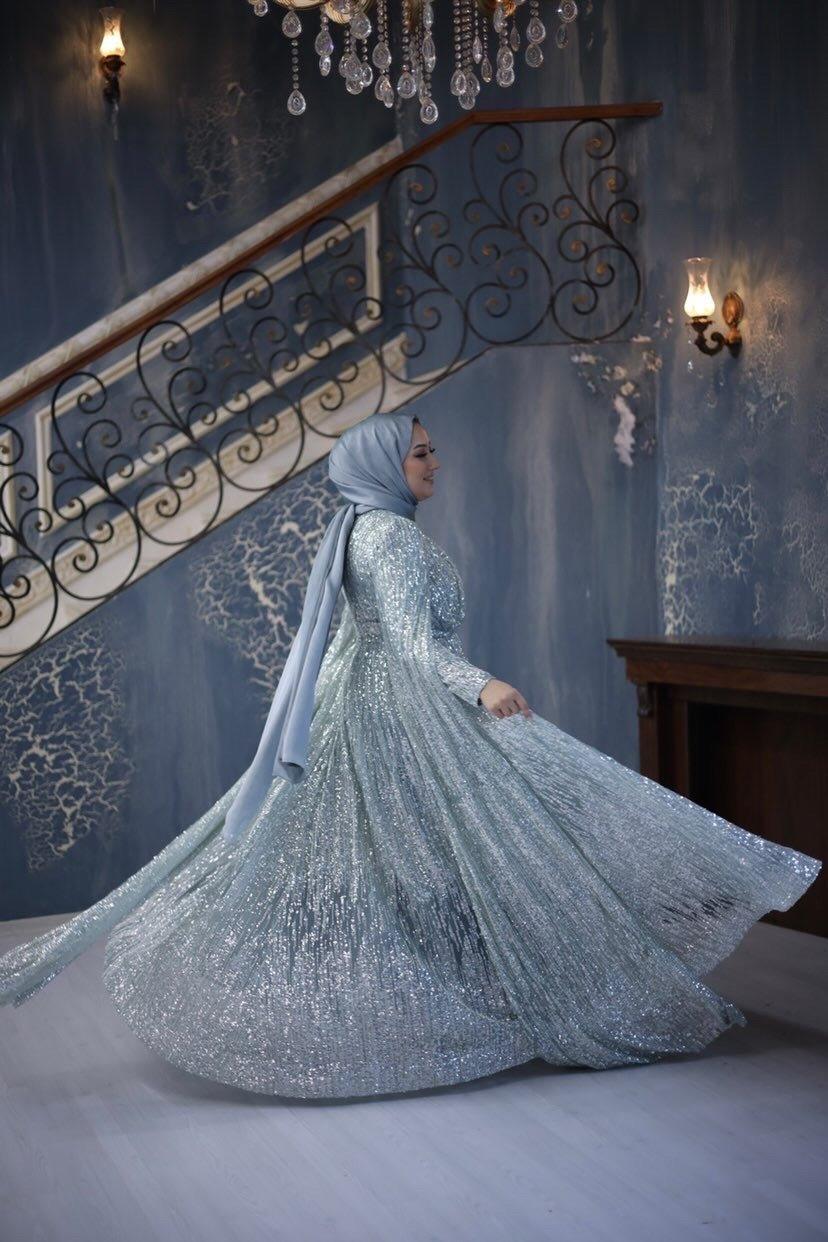 Light Özel Dikim Pelerinli Elbise - MyRentalDress
