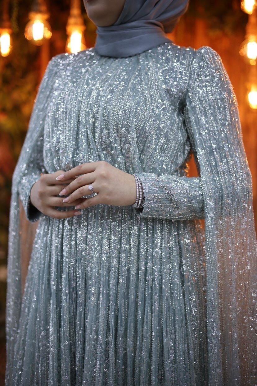 Light Özel Dikim Pelerinli Elbise - MyRentalDress