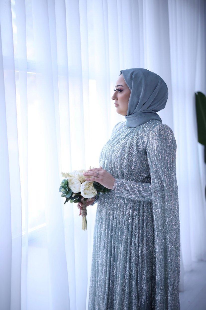 Light Pelerine Mint Elbise - MyRentalDress