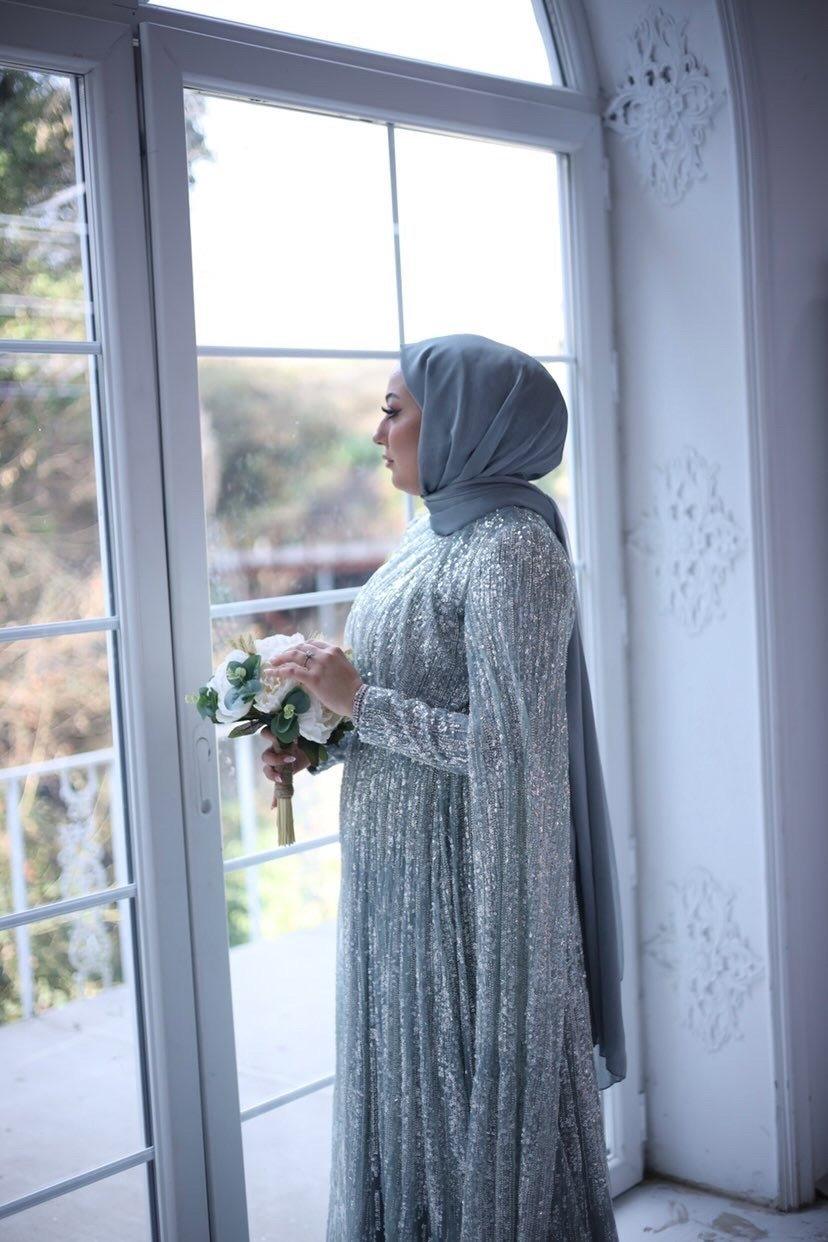 Light Özel Dikim Pelerinli Elbise - MyRentalDress