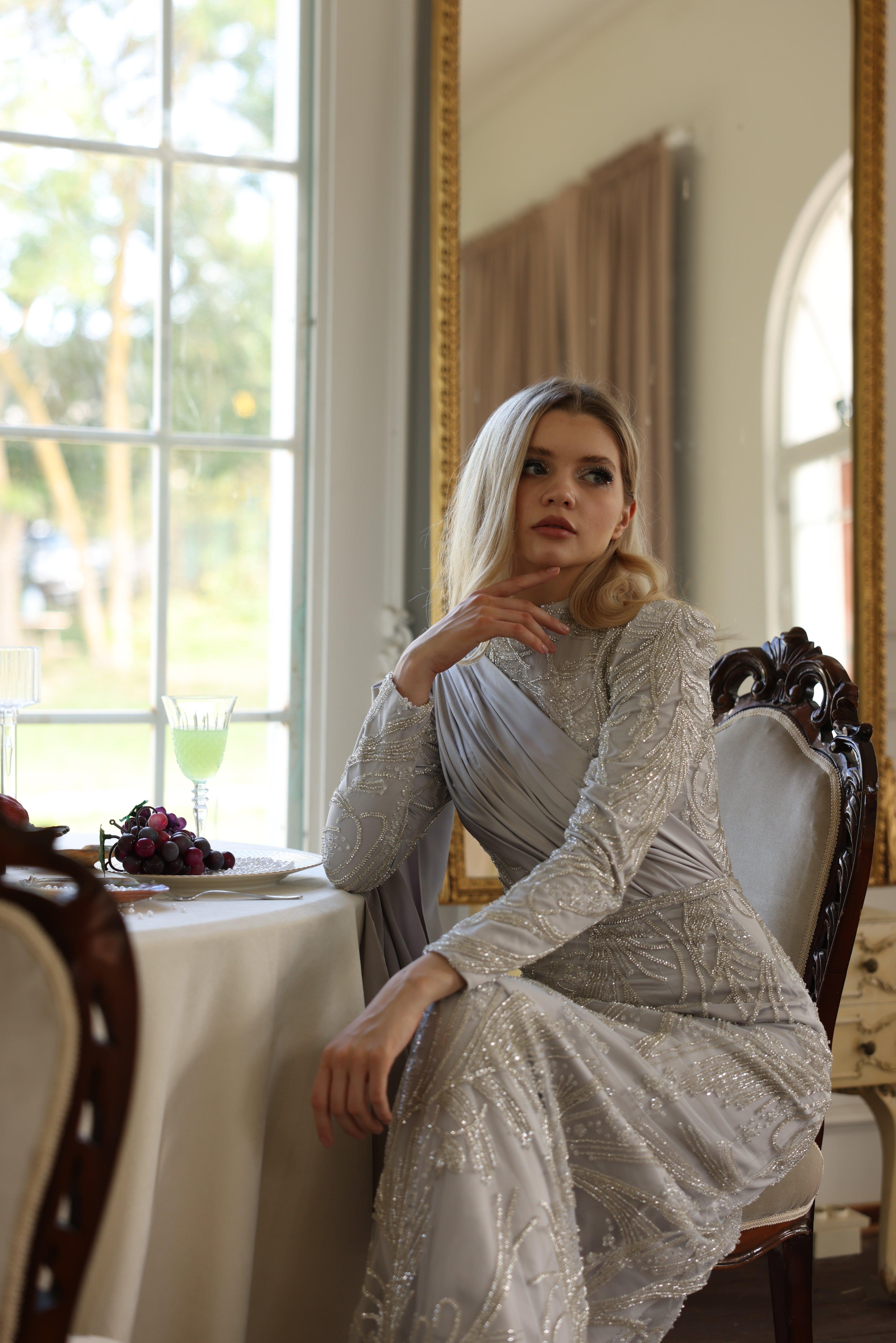 Loren Omuz Detaylı Elbise - MyRentalDress