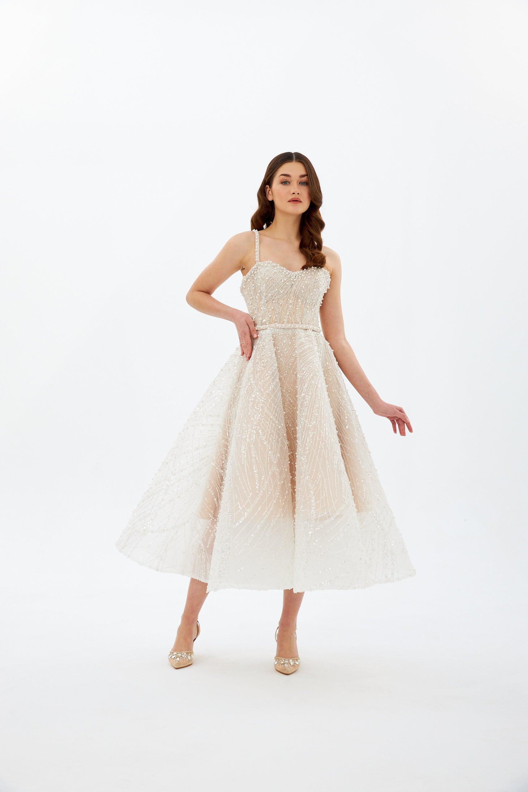 Perla Özel Dikim İncili Elbise - MyRentalDress