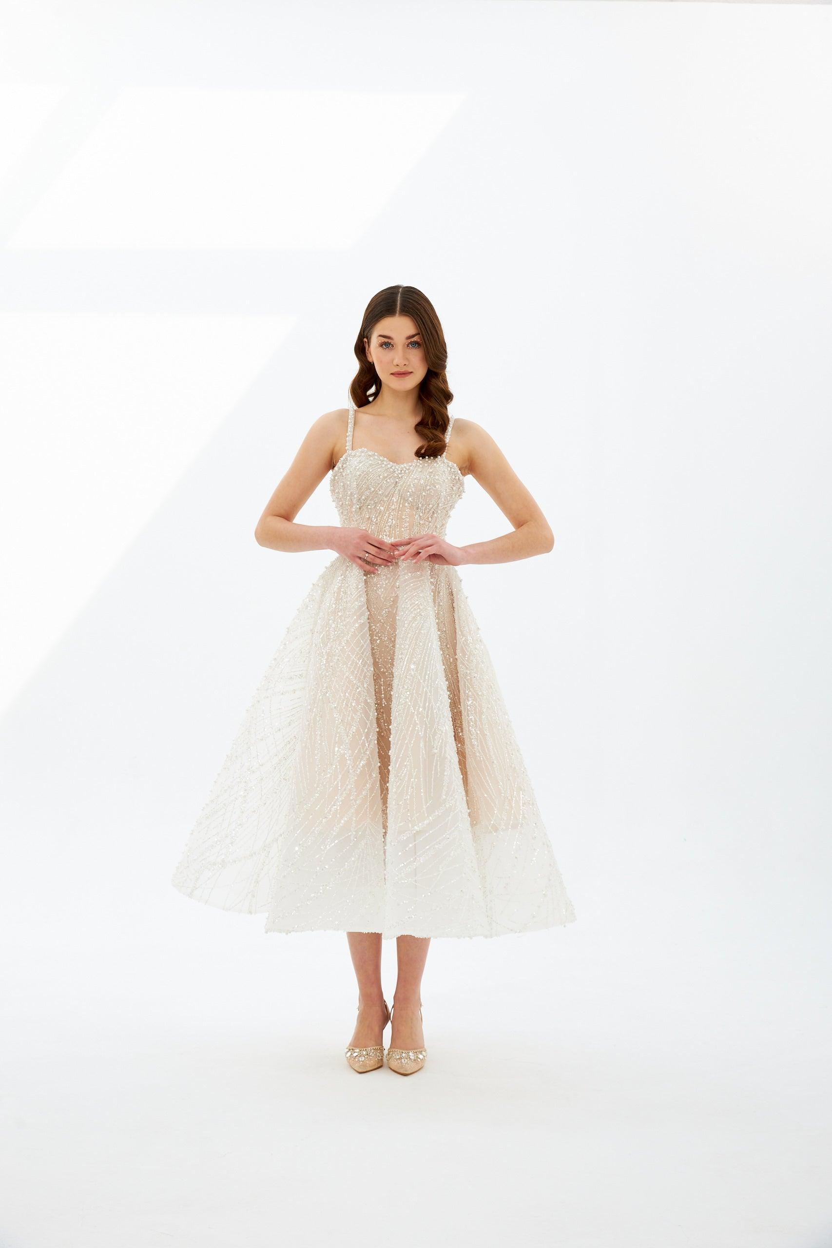 Perla Özel Dikim İncili Elbise - MyRentalDress